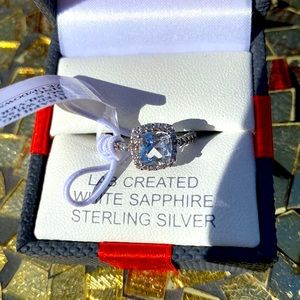 💍 White Sapphire Sterling Silver Ring